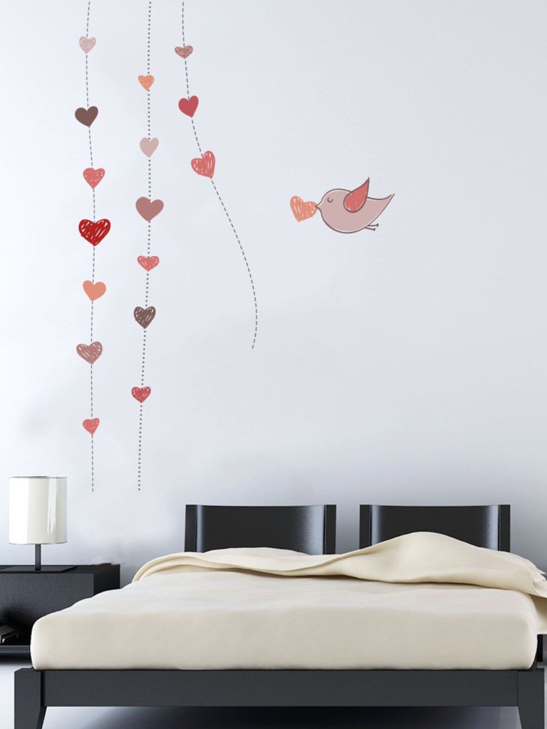 

rawpockets Multicolour Bird & Love Printed Wall Stickers, Multi