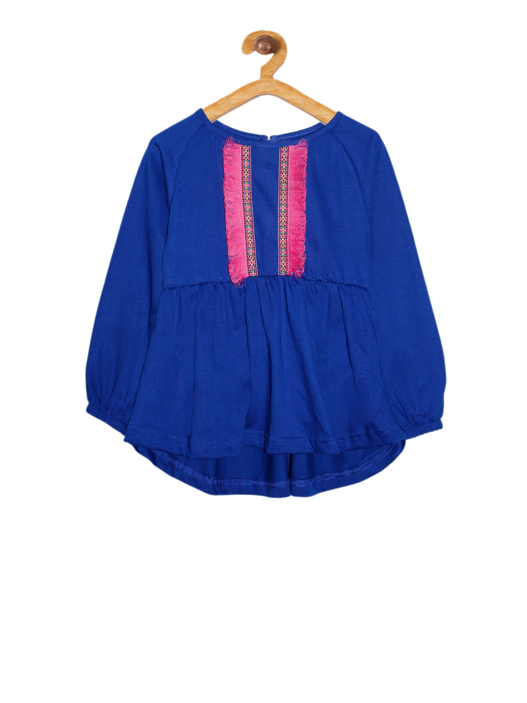 

KiddoPanti Girls Blue Solid Peplum Top