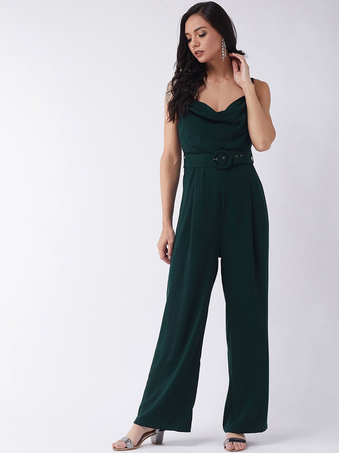 

MAGRE Women Green Solid Jumpsuit