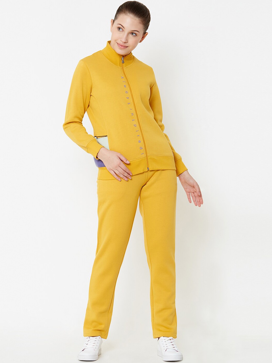 

Sweet Dreams Women Yellow Solid Tracksuit