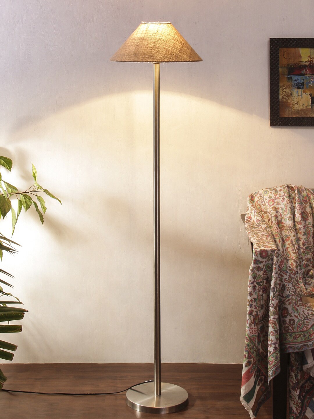 

Devansh Beige Solid Jute Club Lamp