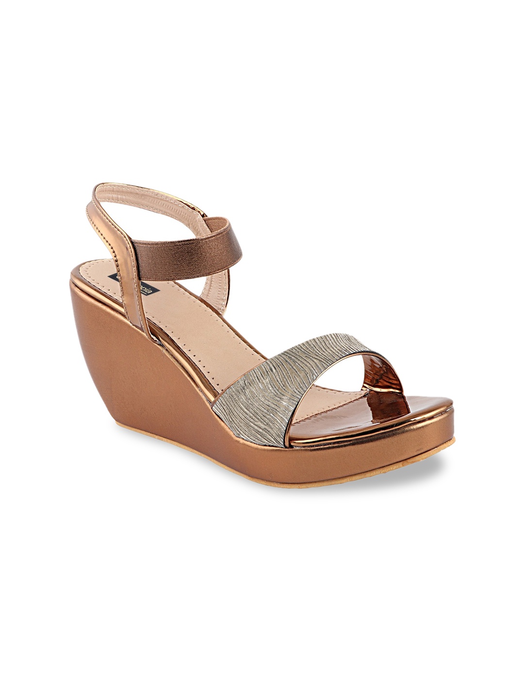 

Shoetopia Women Copper-Toned Embellished Heels