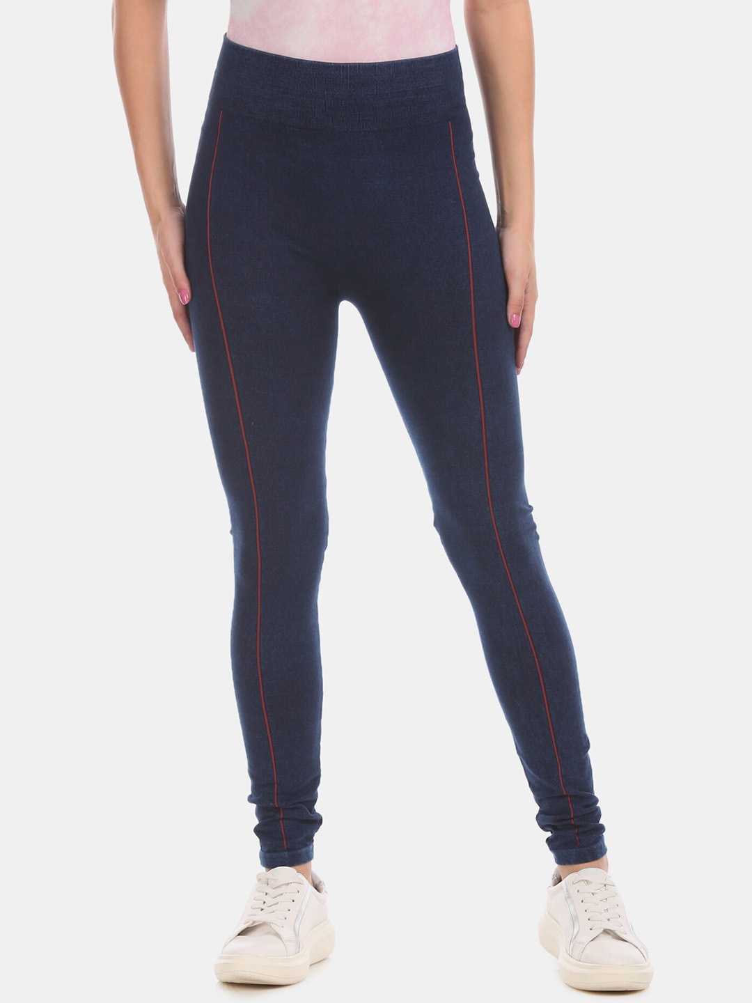 

Cherokee Women Black Solid Denim Jeggings