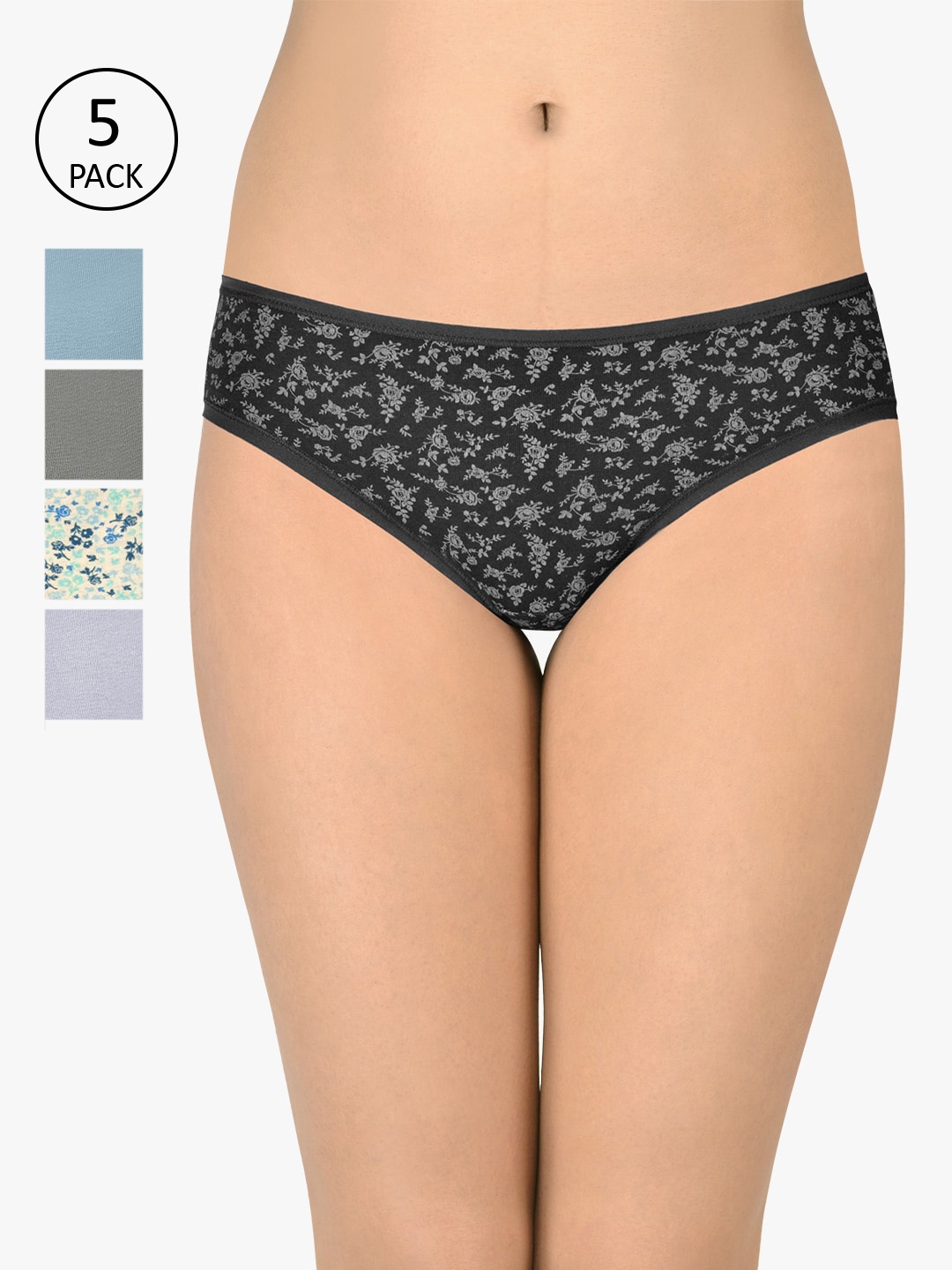 

Amante Women Pack Of 5 Assorted Low Rise Bikini Briefs PPK35302-C354