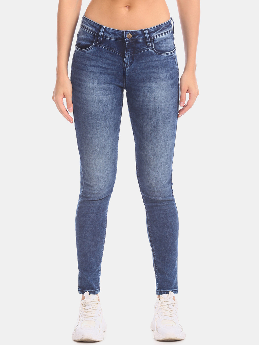 

Cherokee Women Blue Slim Fit Mid-Rise Clean Look Stretchable Jeans