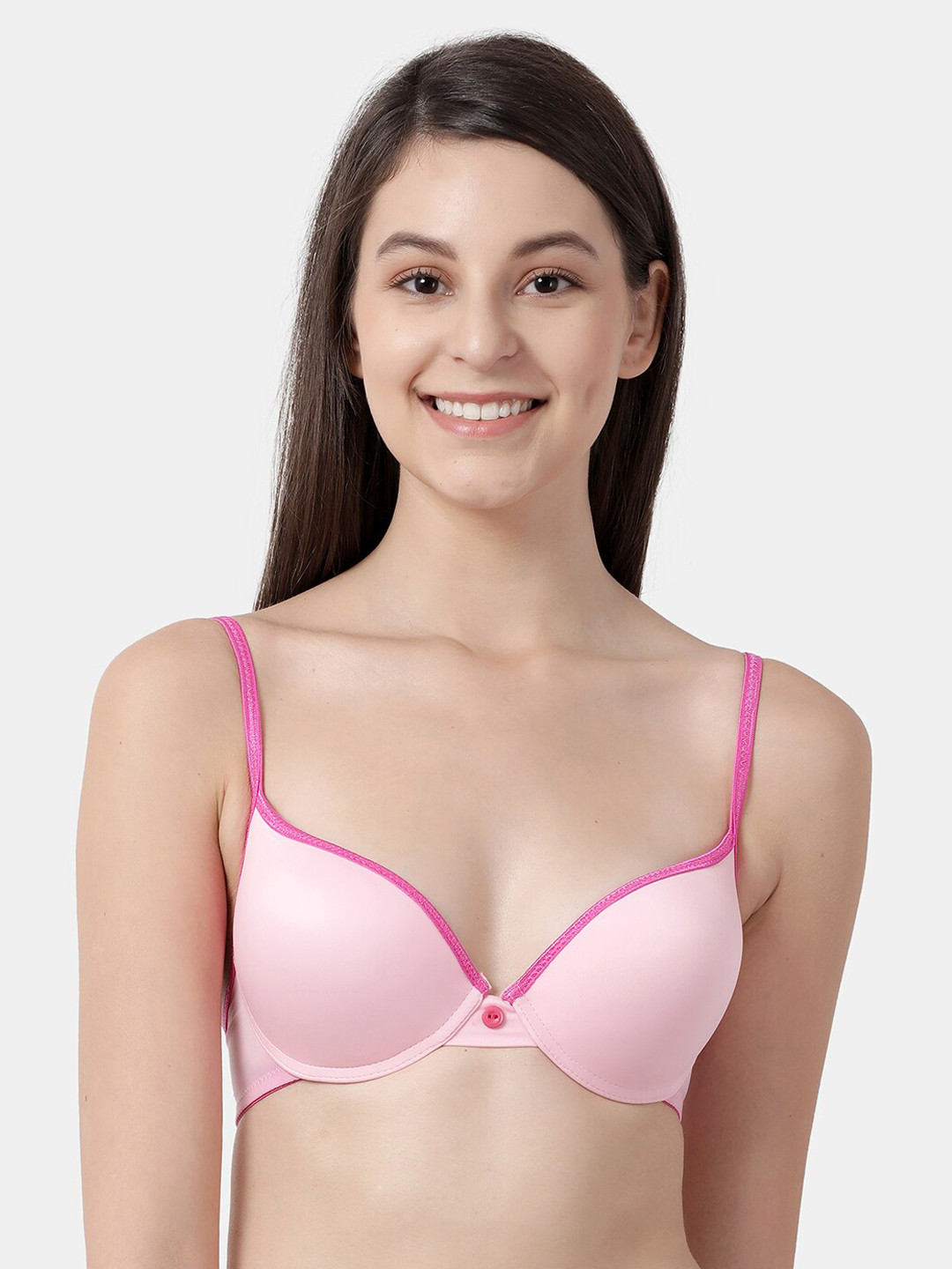 

Susie Women Pink Solid Heavily Padded Underwired Push-Up Bra SC075-BabyPink