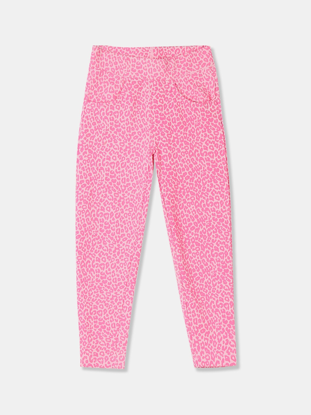 

Cherokee Girls Pink & White Printed Treggings