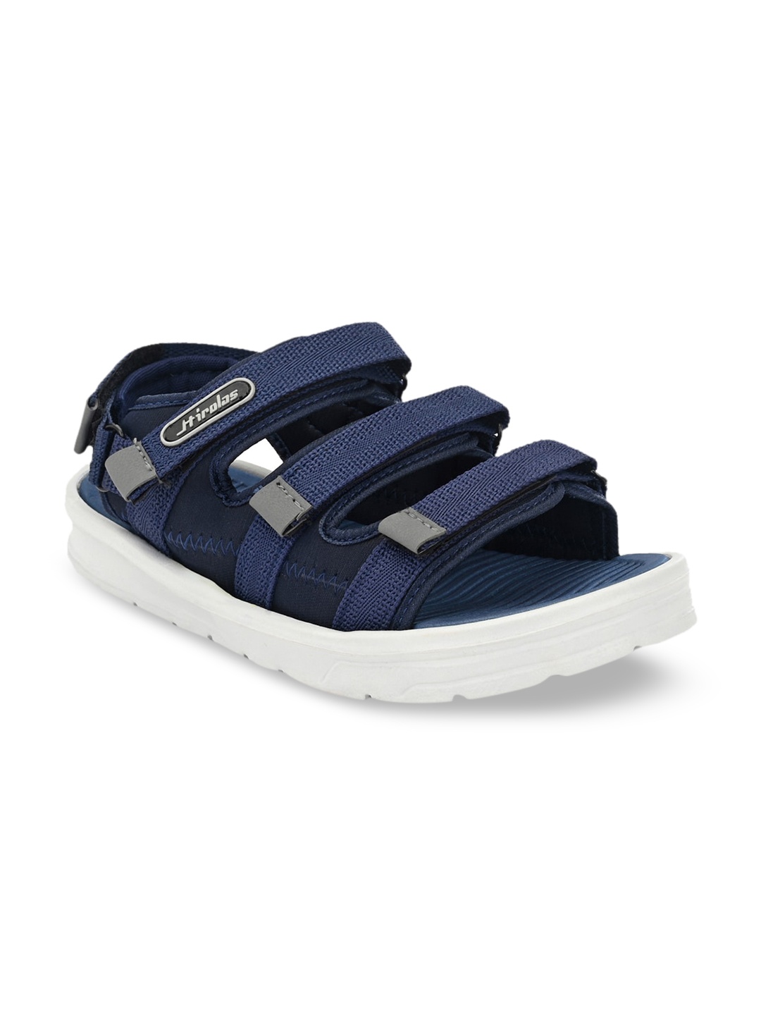 

HIROLAS Men Navy Blue Sports Sandals