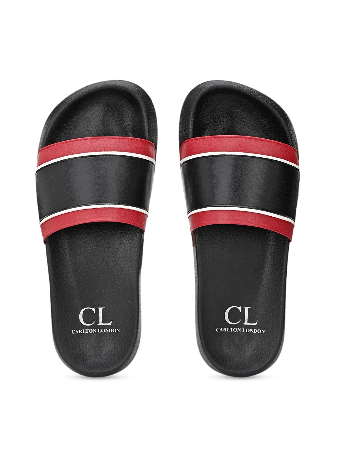 

Carlton London Men Black Solid Slider Flip-Flops