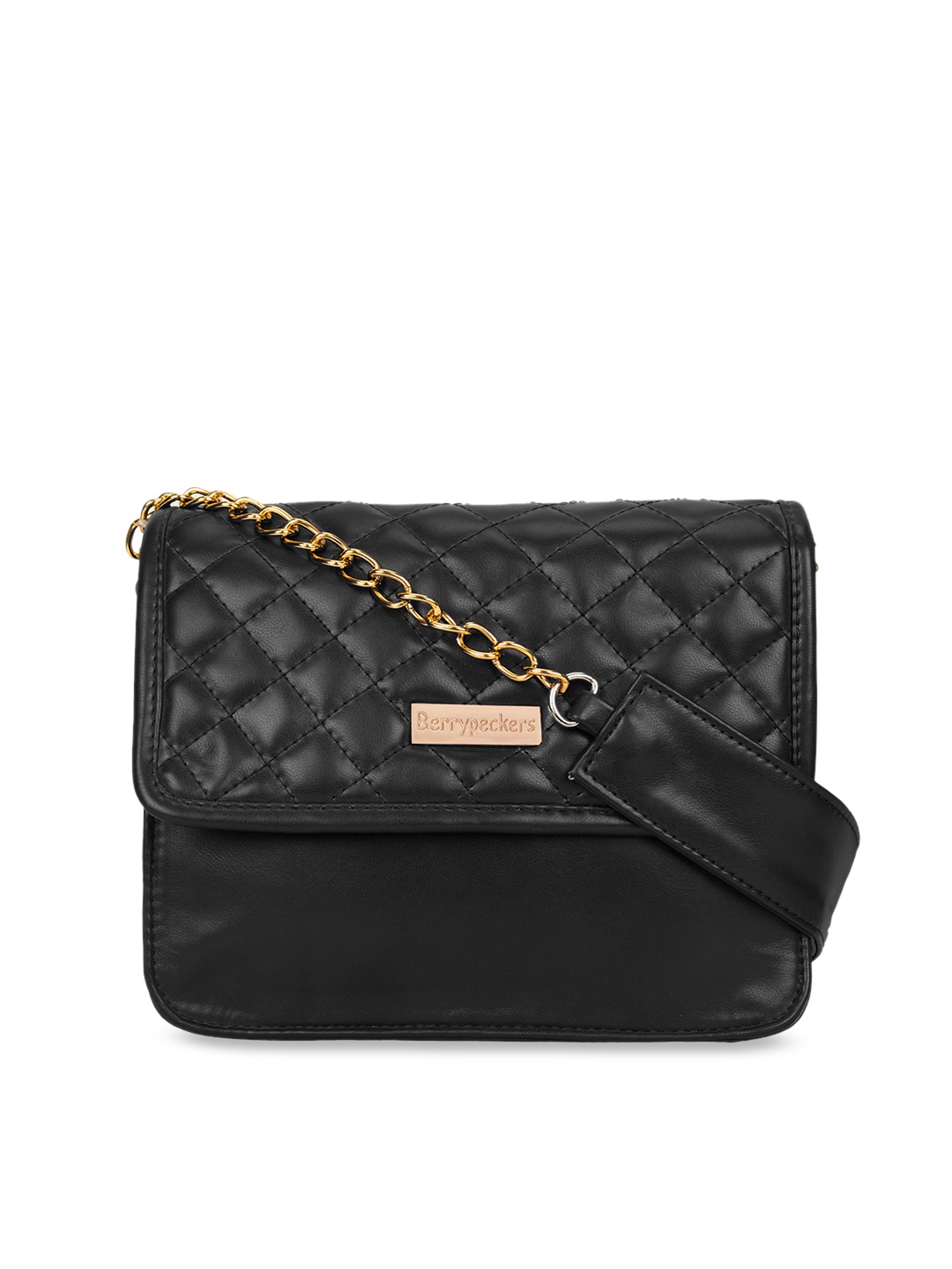 

Berrypeckers Black Solid Sling Bag