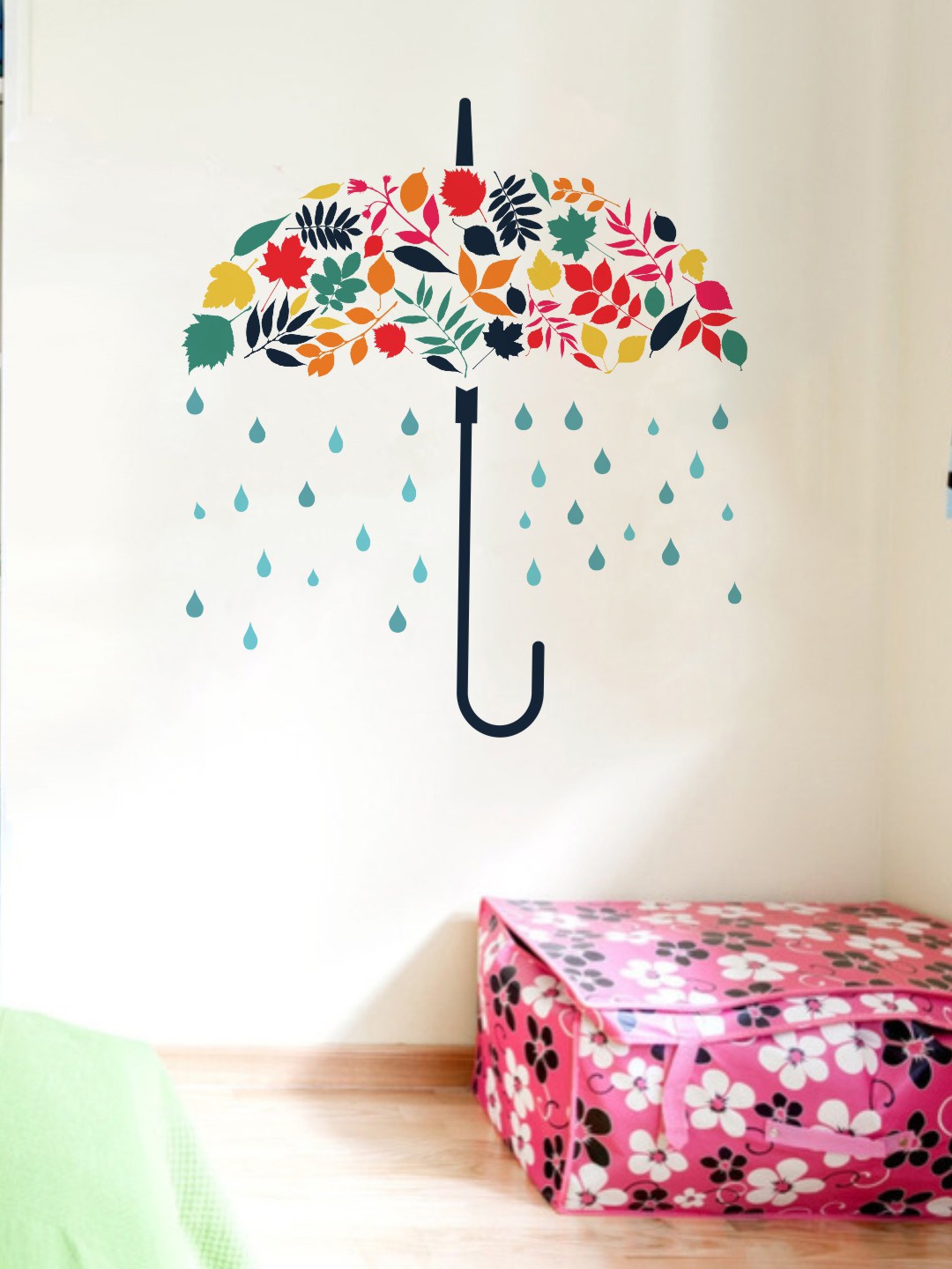 

rawpockets Umbrella Color Decals Wall Sticker, Multi