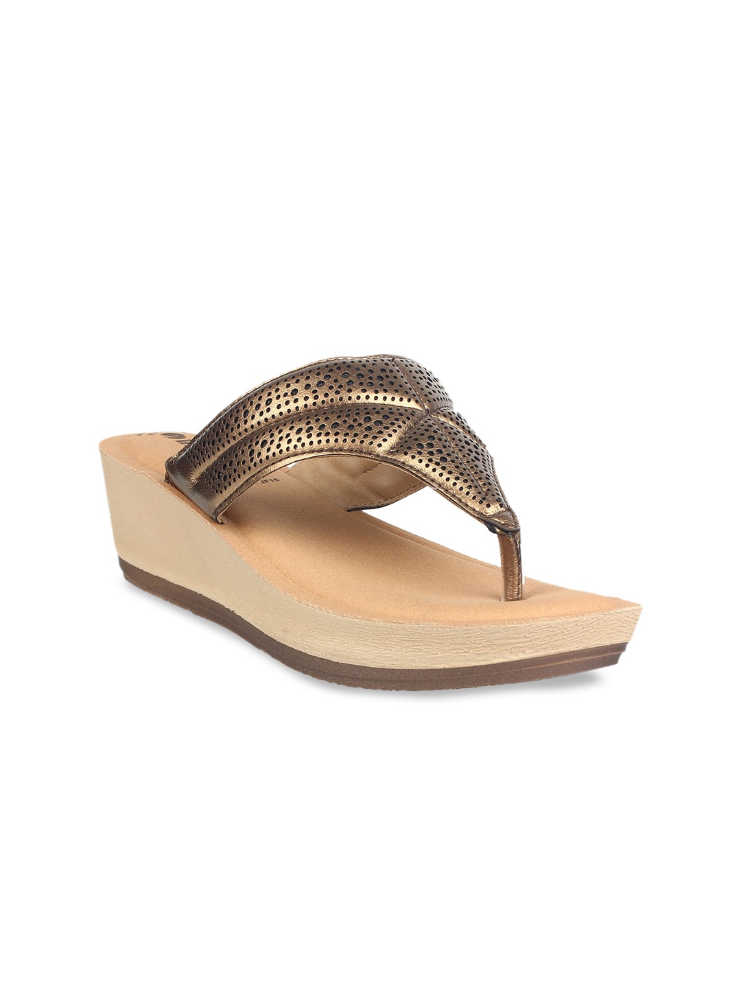 

Inblu Women Copper-Toned Printed Wedges