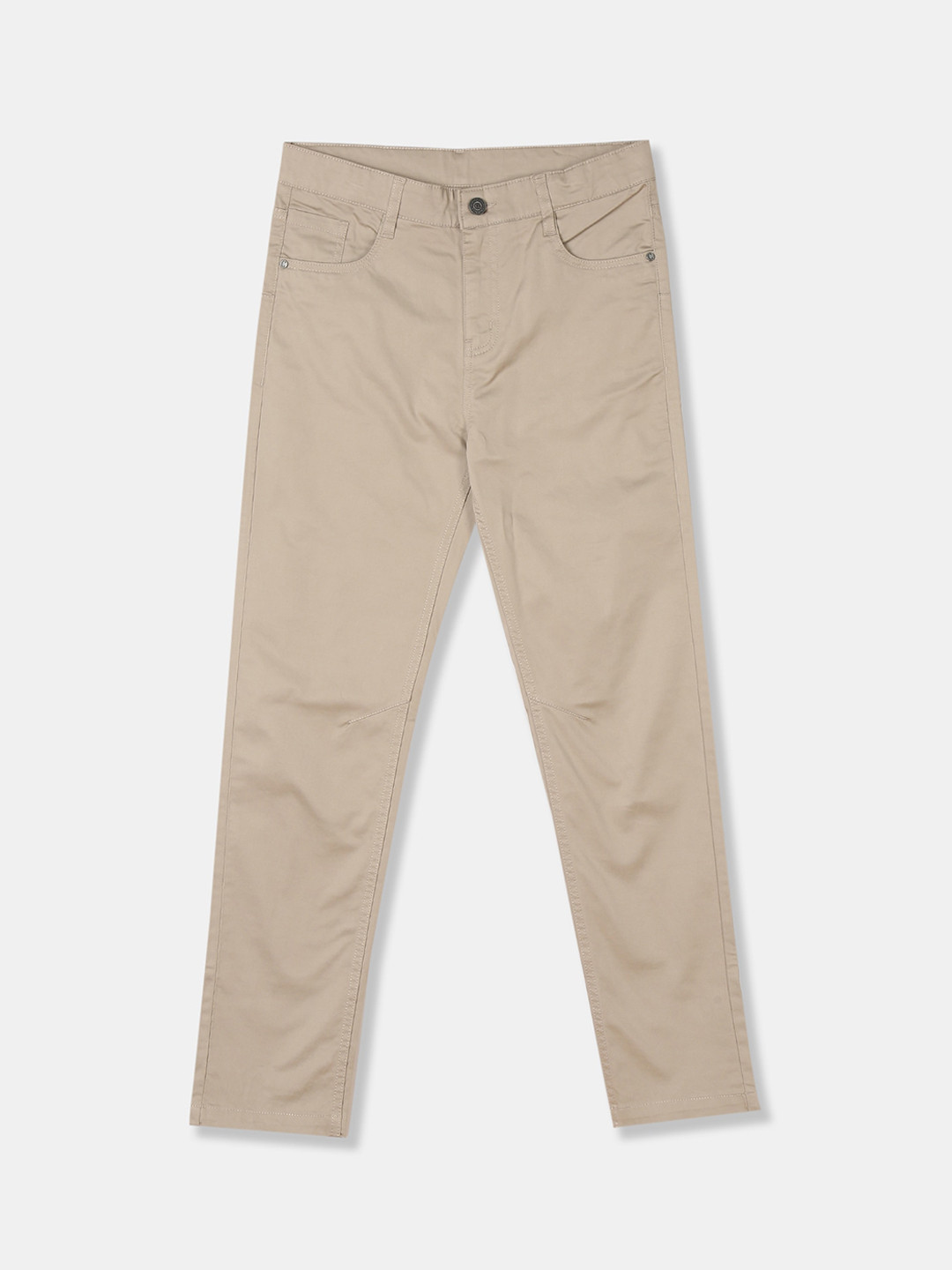 

Cherokee Boys Beige Regular Fit Solid Regular Trousers