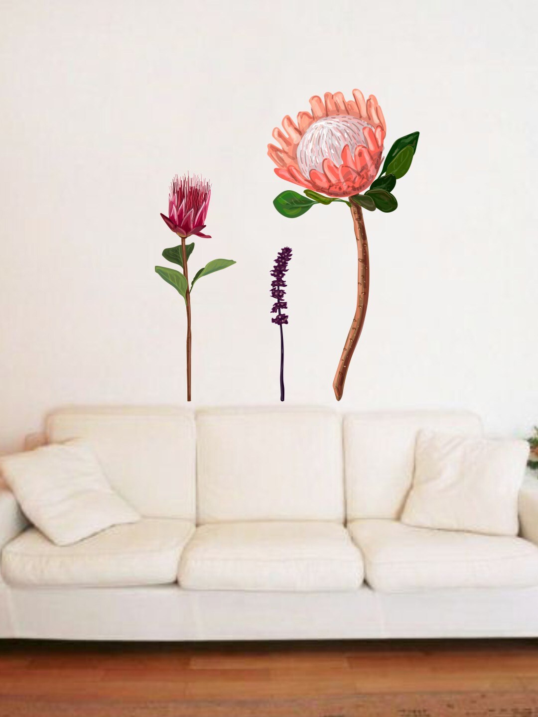rawpockets Flower Wall Stickers, Pink