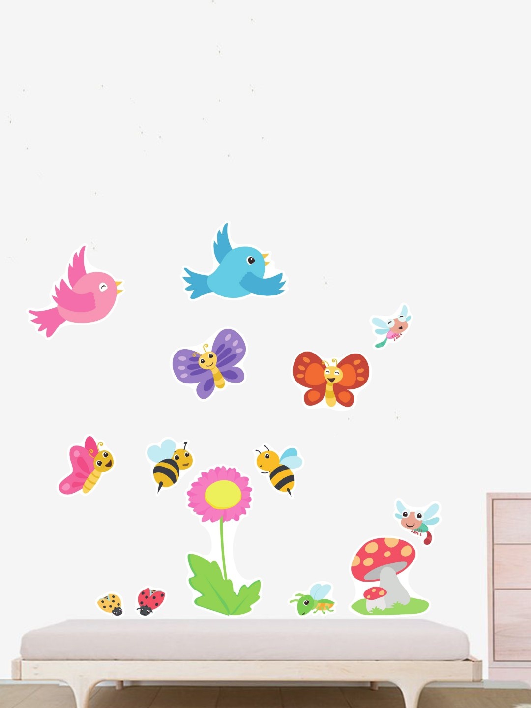 

rawpockets Butterflies Wall Stickers, Pink