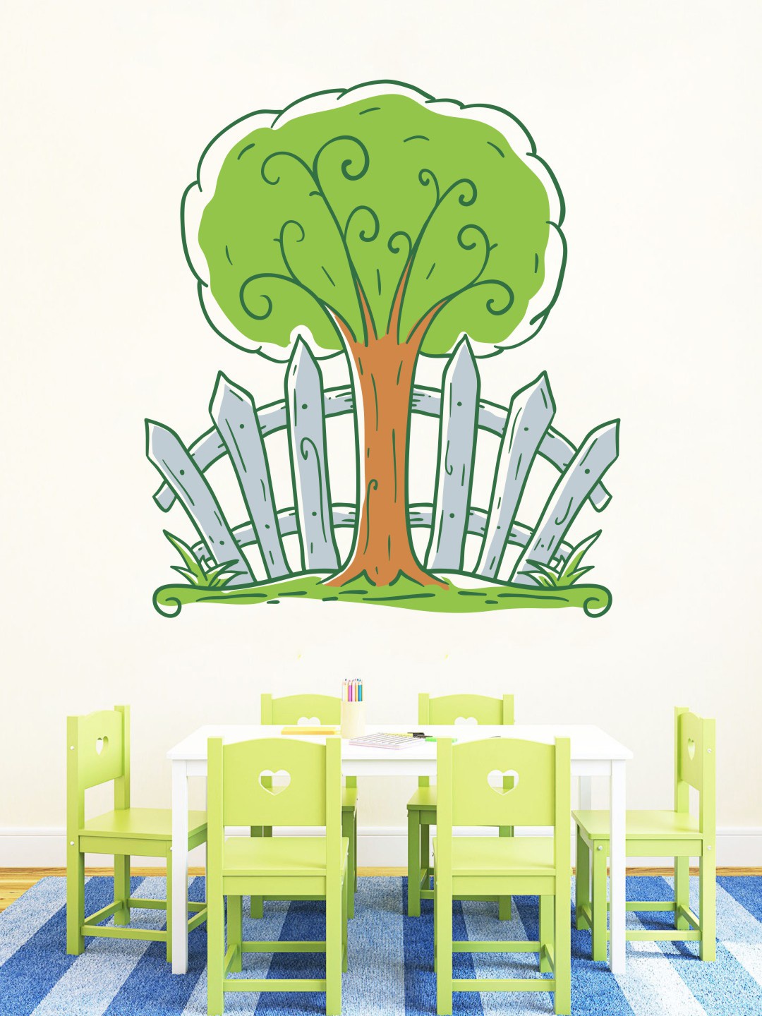 

rawpockets Multicolored Tree Wall Stickers, Multi