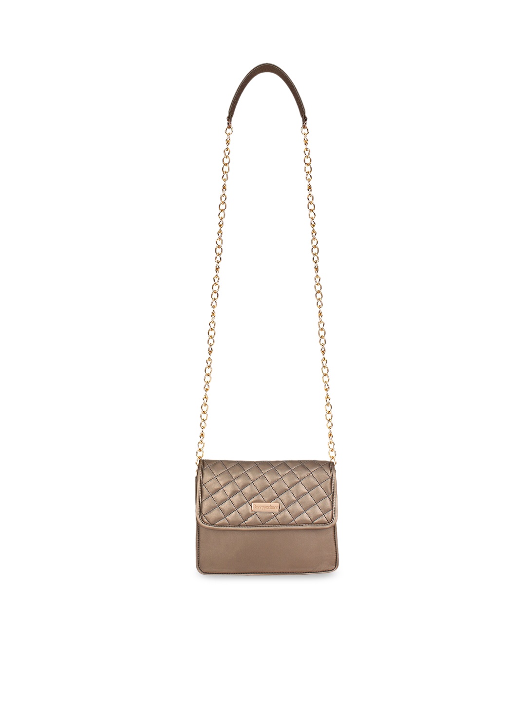 

Berrypeckers Gunmetal-Toned Textured Sling Bag, Metallic