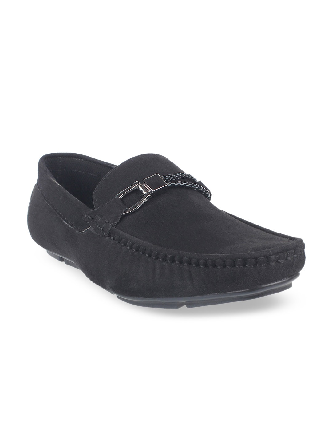 

Vardhra Men Black Suede Loafers