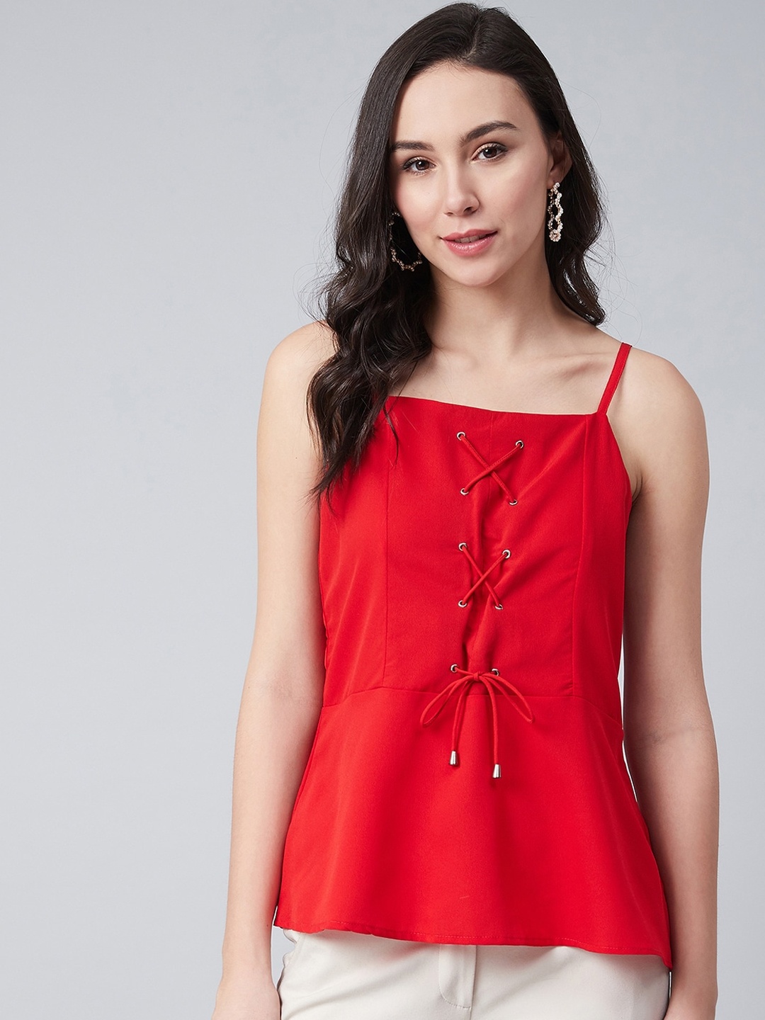 

RARE Women Red Solid Top