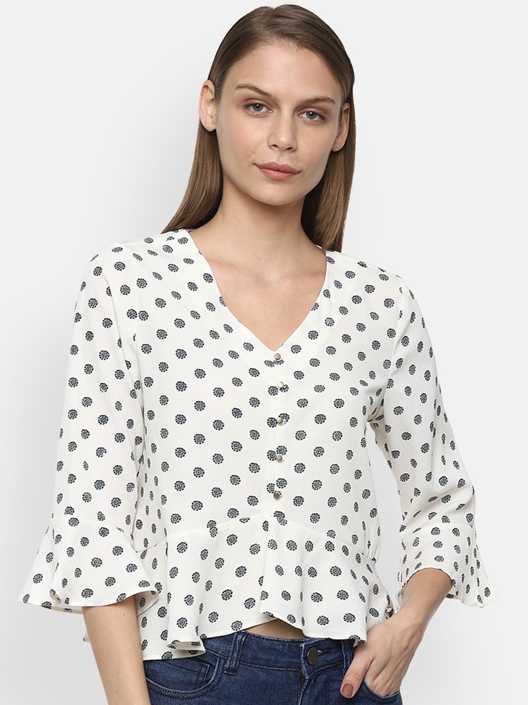 

Van Heusen Women White Printed Top