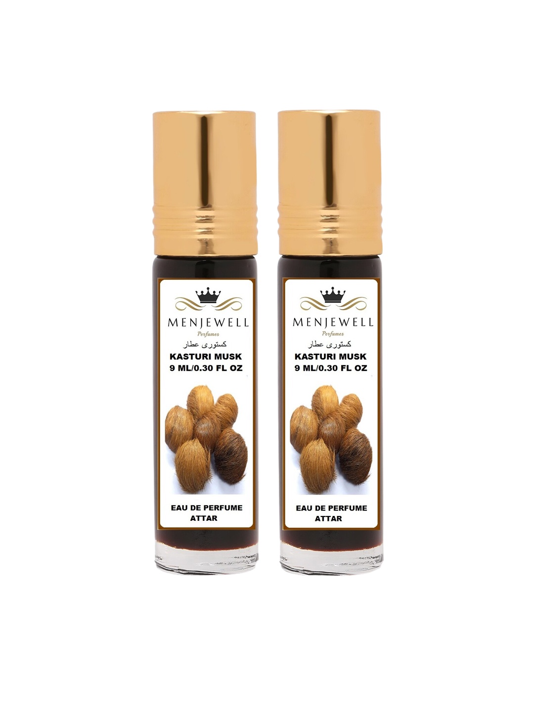 

Menjewell Kasturi Musk Attar Perfume Each 9ml, Transparent