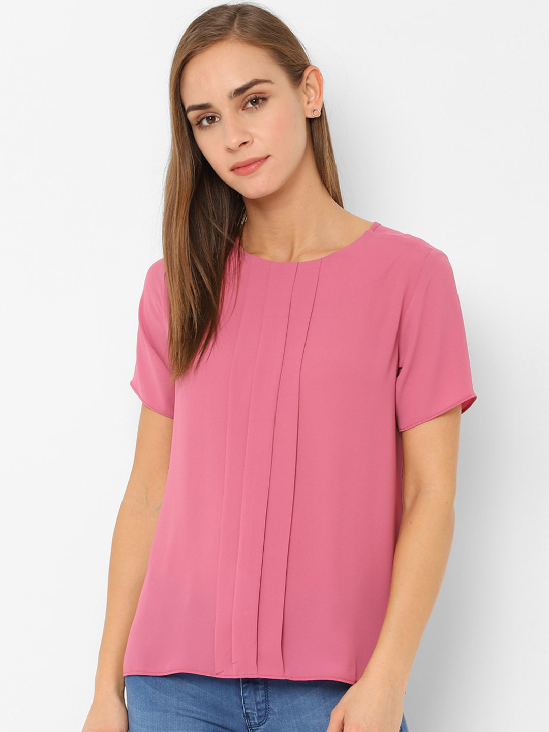 

Allen Solly Woman Women Pink Solid Top
