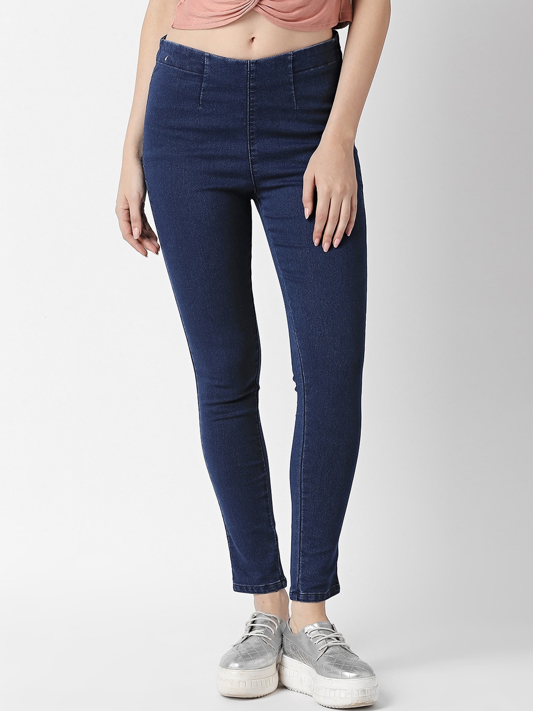 

High Star Women Blue Slim Fit Mid-Rise Clean Look Stretchable Jeans