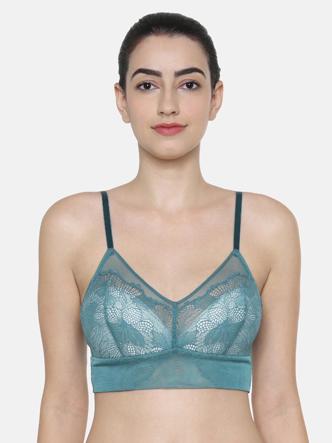 

Triumph Lace Spotlight Modern Padded Wireless Support Full Coverage Bra, Green