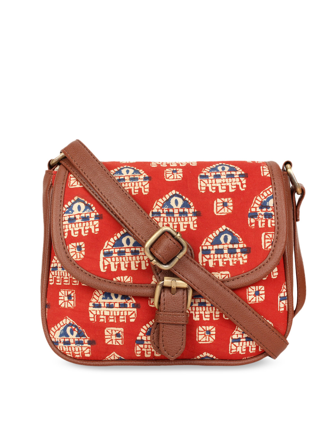

ZAREGARE Red Printed Sling Bag