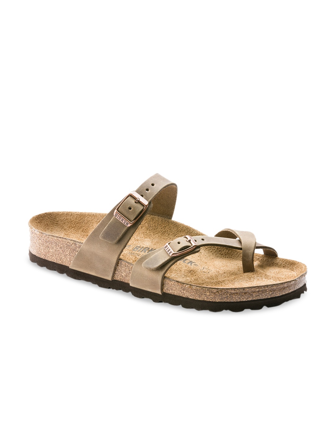 

Birkenstock Mayari Tobacco Brown Regular Width Oiled Leather Thong Sandals