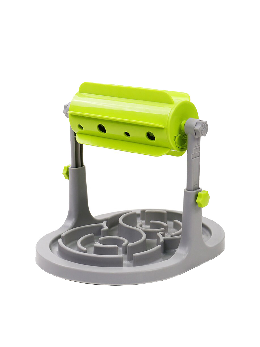 

PawsnCollars Green & Grey Interactive Puzzle Slow Feeder Bowl For Cats & Dogs