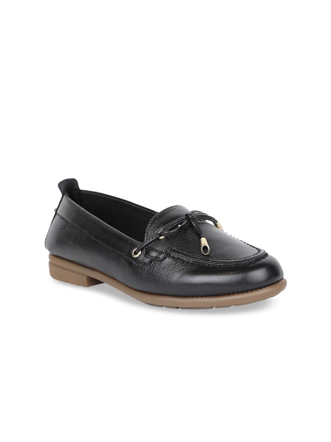 

Hush Puppies Women Black Leather Loafers