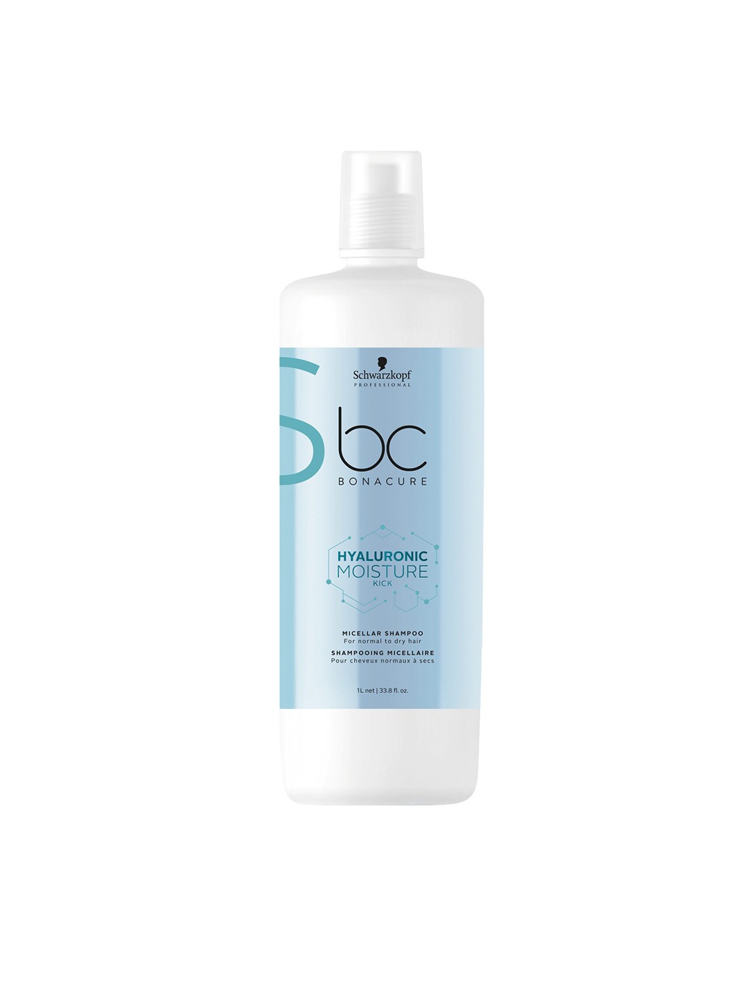 

Schwarzkopf PROFESSIONAL Hyaluronic Moisture Kick Micellar Shampoo 1000ml, Blue