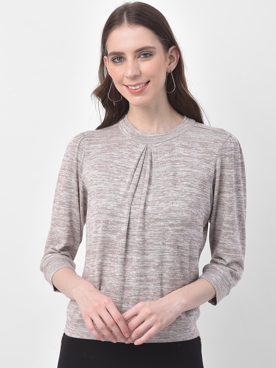

Latin Quarters Women Beige Solid Top