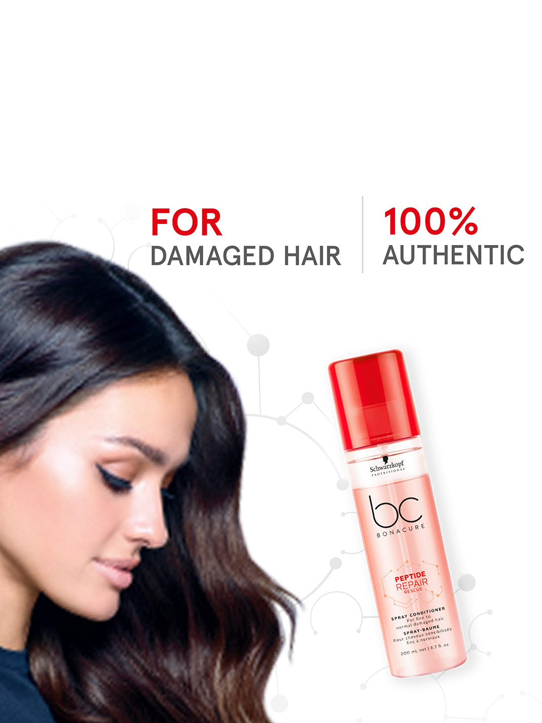 

Schwarzkopf PROFESSIONAL Bonacure Peptide Repair Rescue Spray Conditioner 200 ml, Red