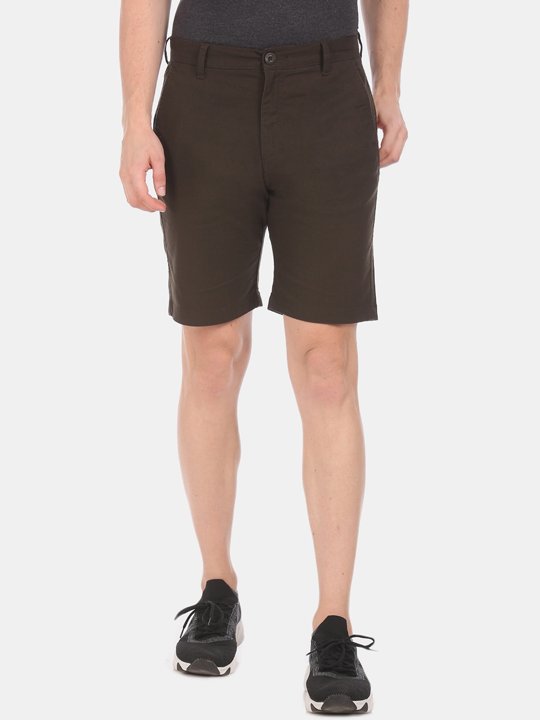 

Ruggers Men Brown Solid Regular Fit Regular Shorts