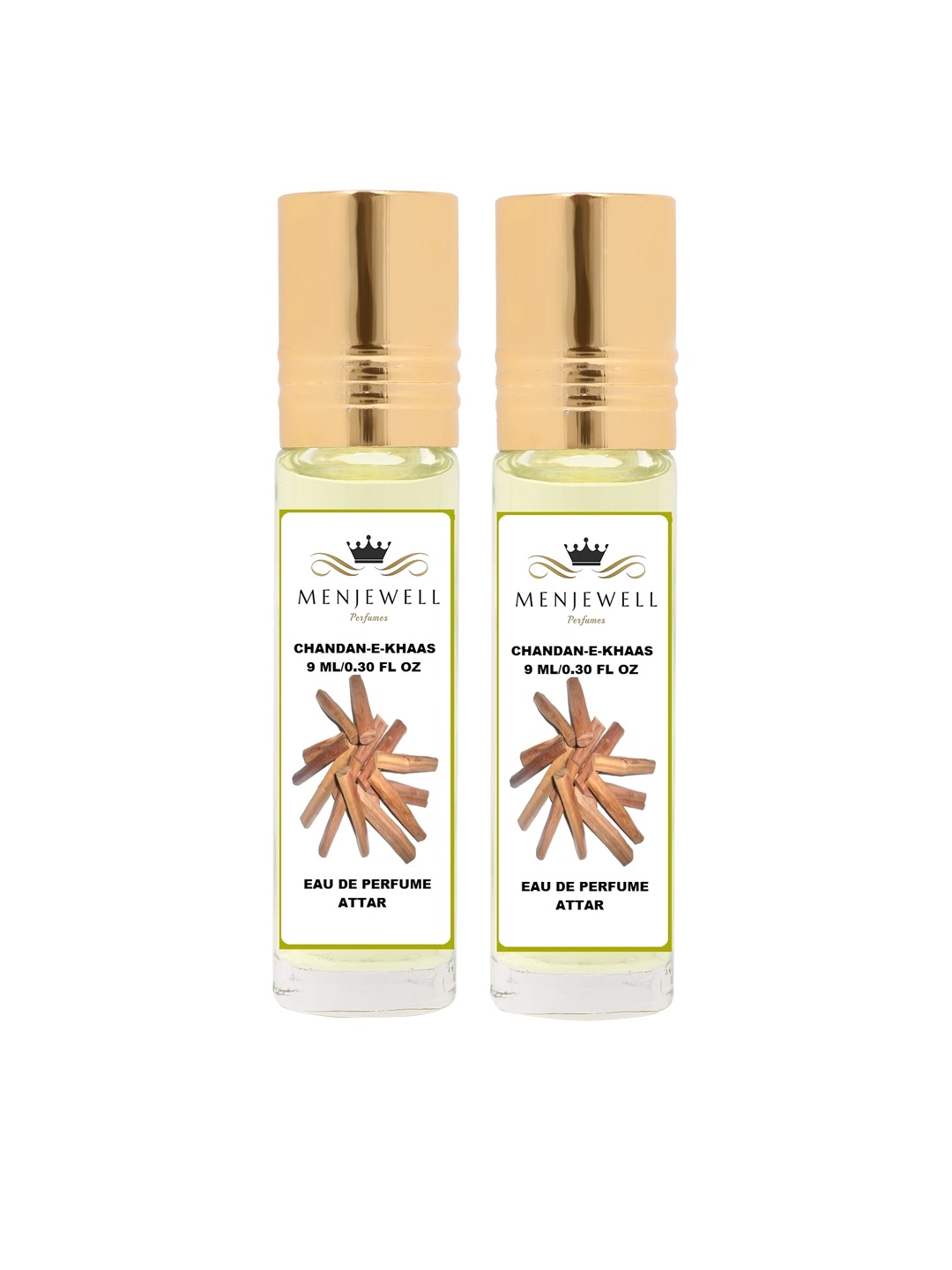 

Menjewell Chandan-E-Khaas Attar Perfume Each 9ml, Transparent