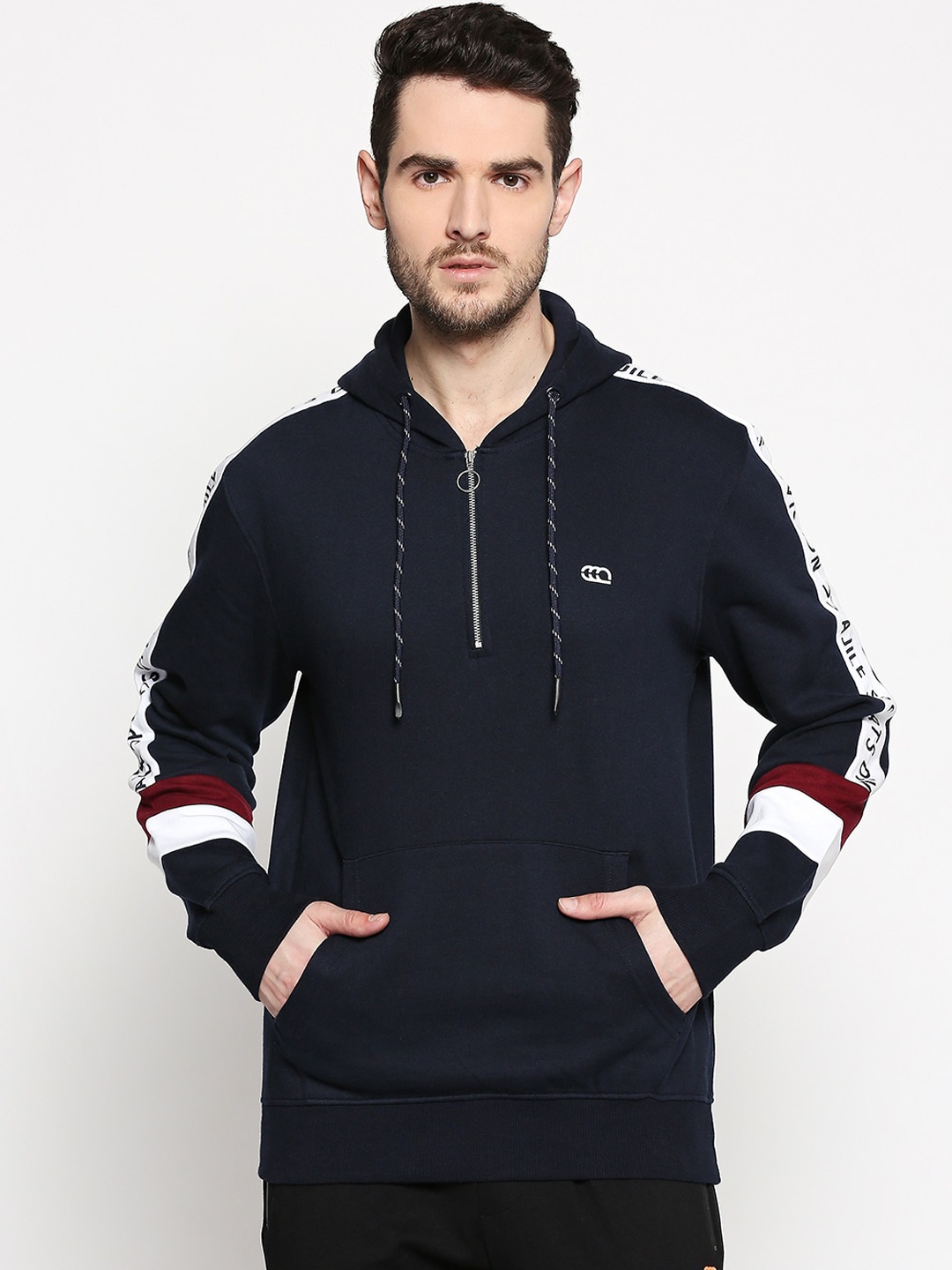 

Ajile by Pantaloons Men Navy Blue Solid Sweatshirt