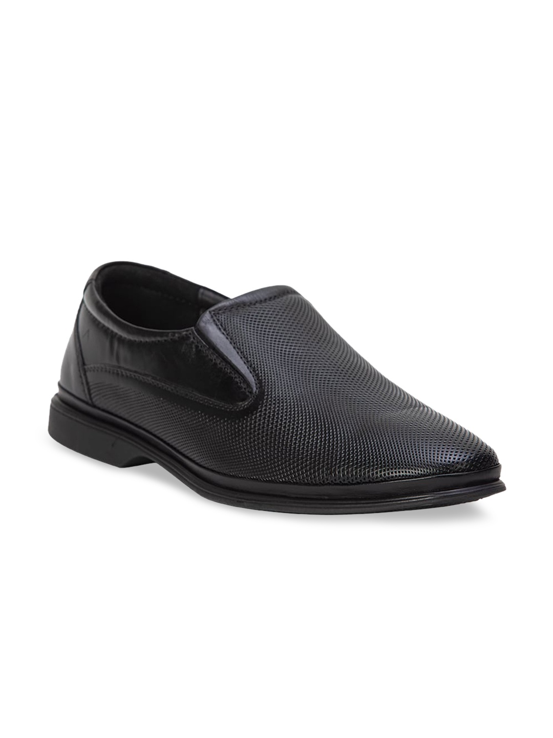 

VON WELLX GERMANY Men Black Leather Slip-On Sneakers