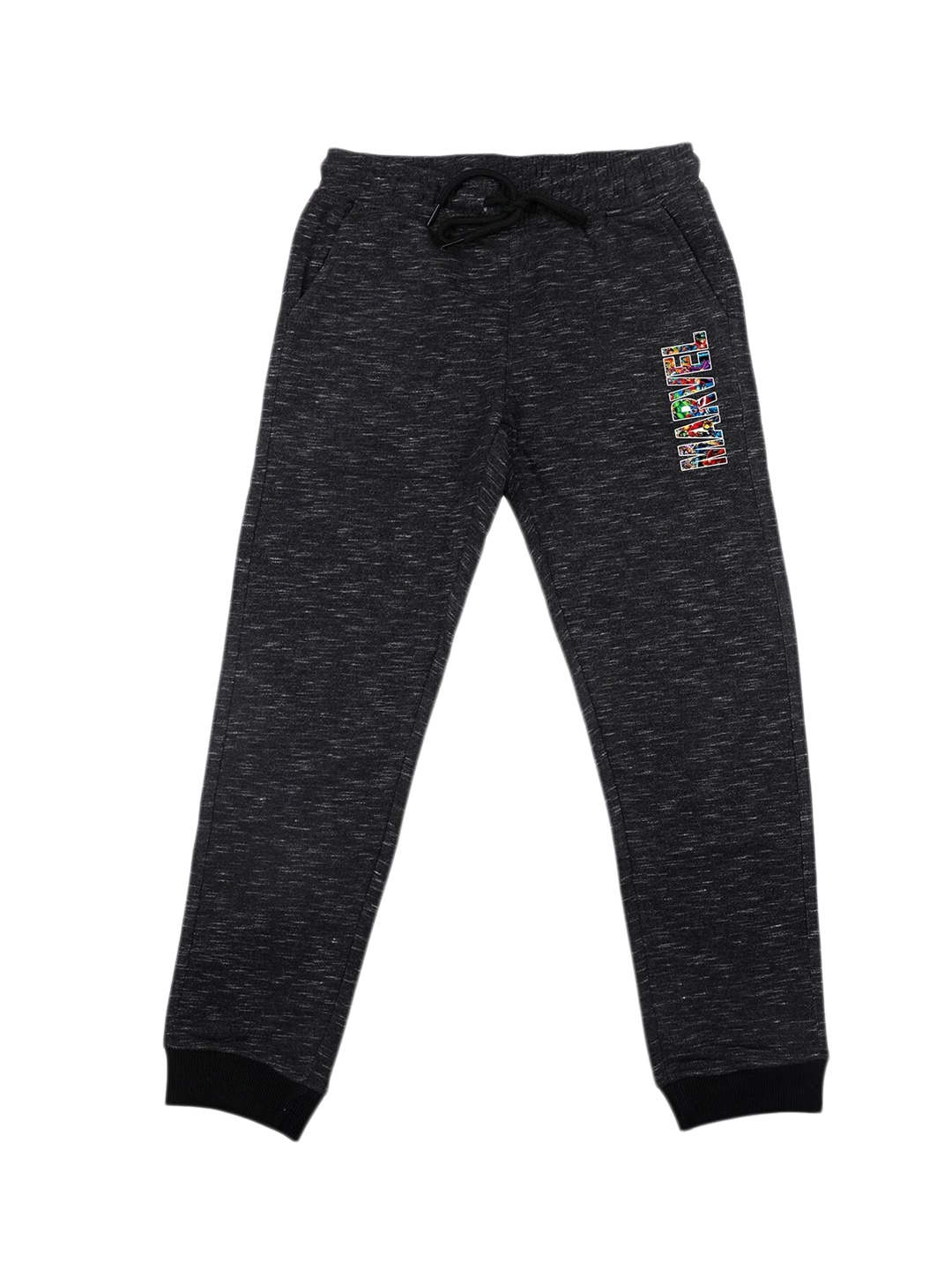 

Marvel by Wear Your Mind Boys Black Solid Straight-Fit Joggers