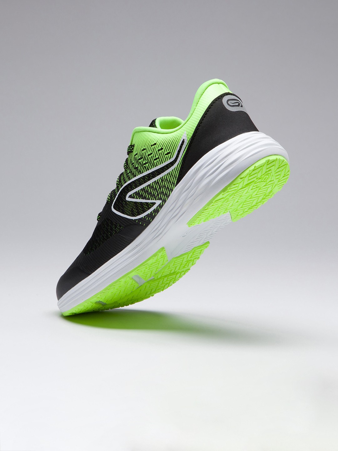 

Kalenji By Decathlon Kids Black & Green Running Athletic Shoes