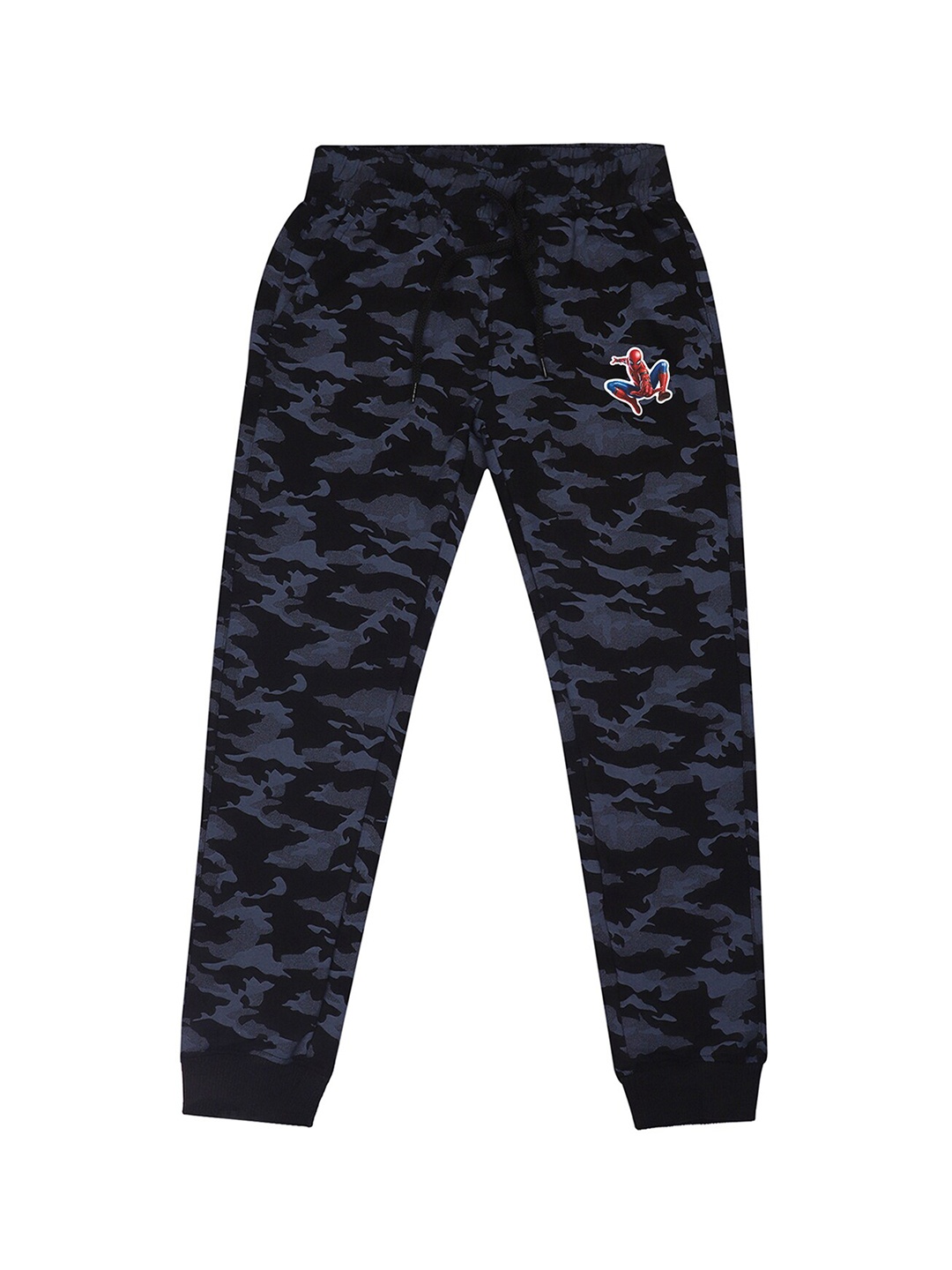 

Marvel by Wear Your Mind Boys Navy Blue Spiderman Printed Straight-Fit Joggers