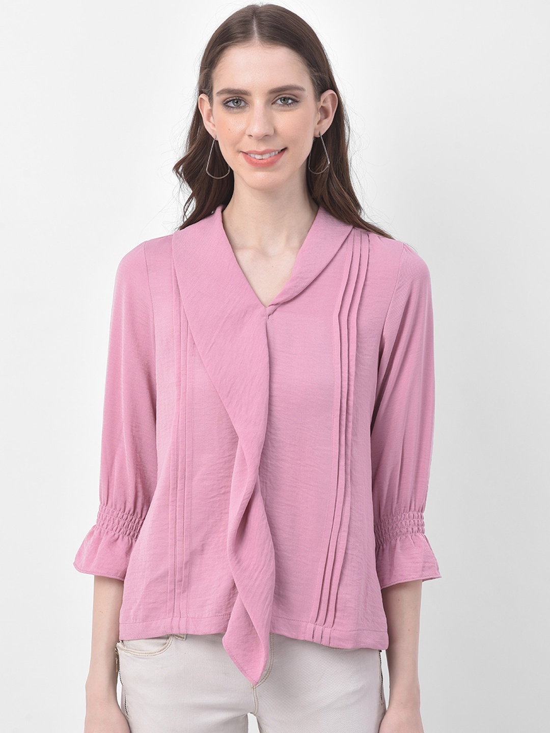 

Latin Quarters Women Pink Solid Top