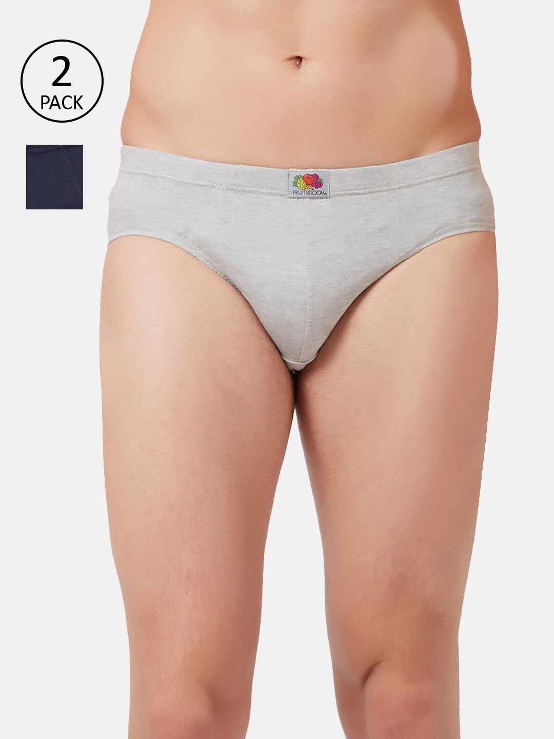 

Fruit of the loom Men Pack Of 2 Assorted Solid Briefs MHB01-2P-A2S3