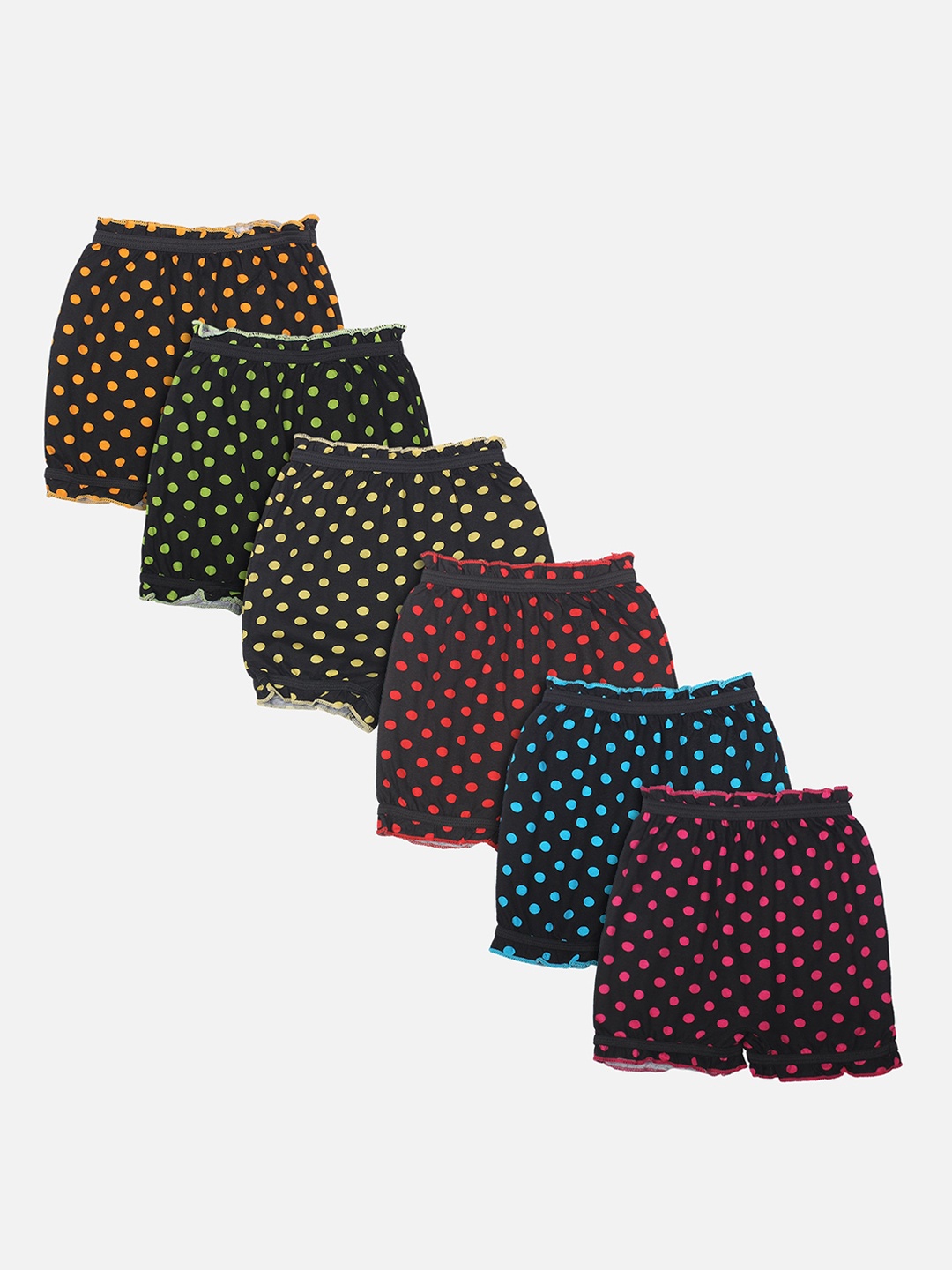 

Bodycare Kids Pack of 6 Assorted Bloomer Briefs KIA3210-PK001, Black