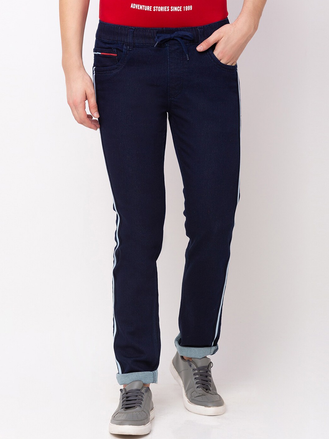 

Globus Men Blue Solid Slim-Fit Jogger