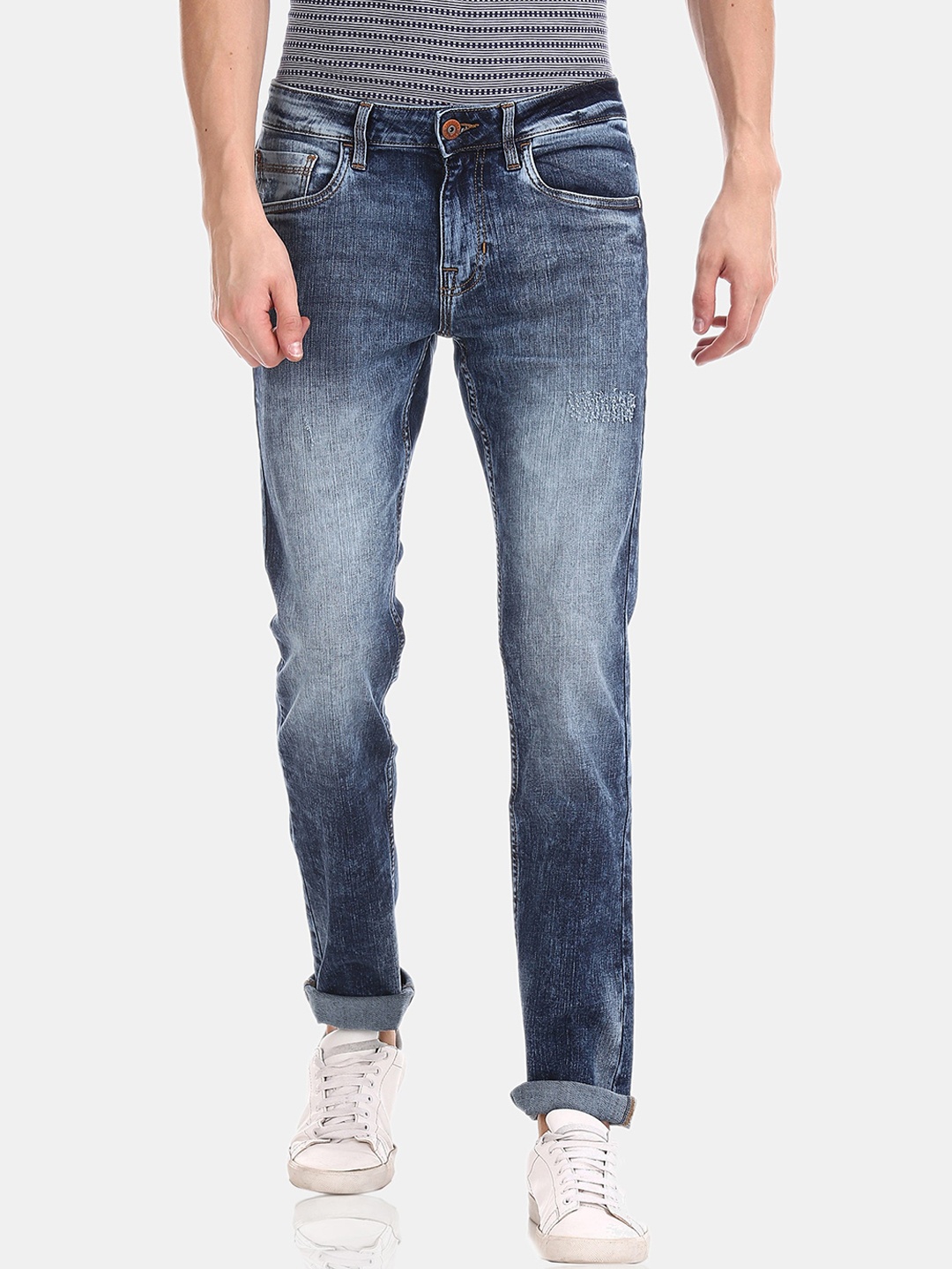 

Cherokee Men Blue Slim Fit Low-Rise Mildly Distressed Jeans