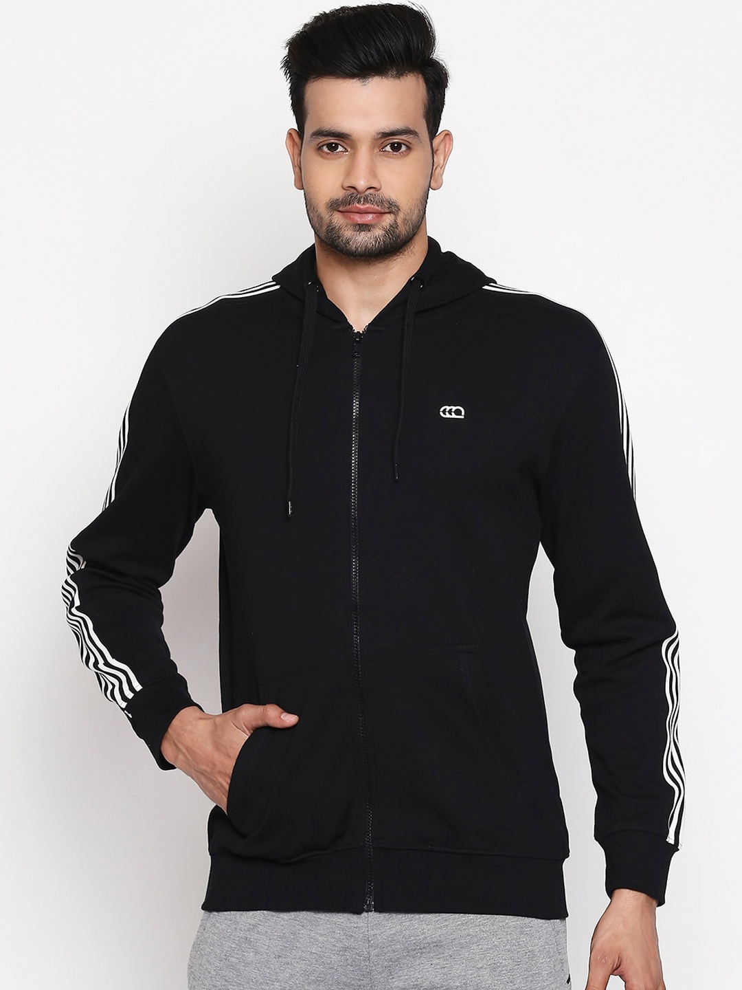 

Ajile by Pantaloons Men Black Solid Sweatshirt