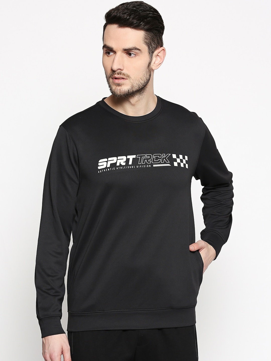 

Ajile by Pantaloons Men Black Printed Sweatshirt