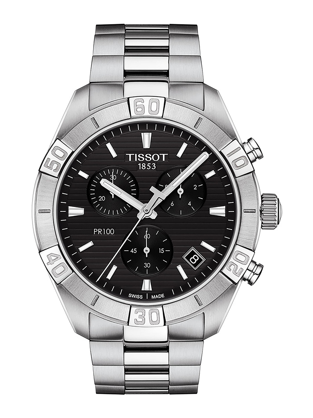 

TISSOT Men Black & Silver-Toned Analogue Watch T1016171105100